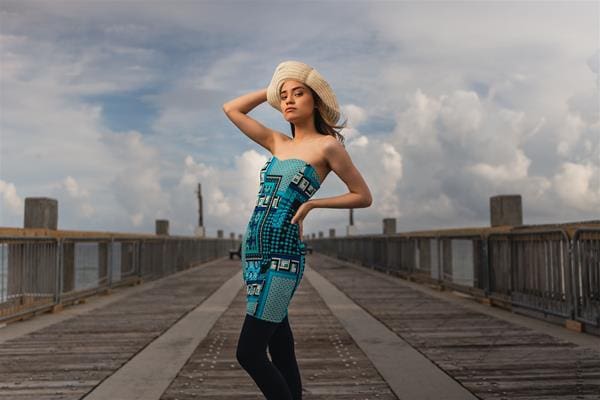 Vibrant Blue Retro Stretch Dress