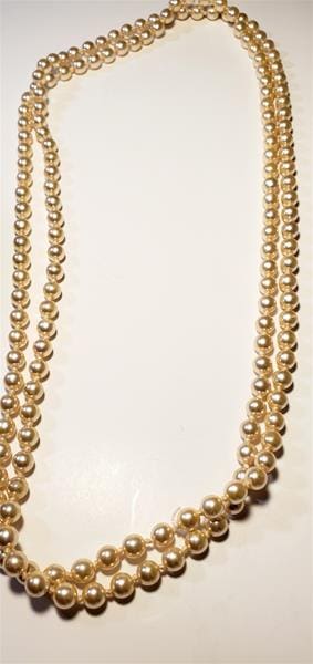 Golden pearl inspired necklace
