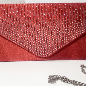 Sparkle red clutch bag